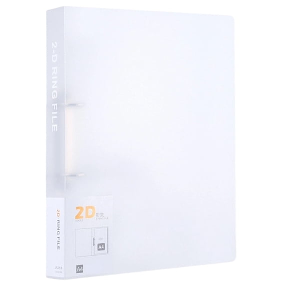 A4 Size Plastic Binder Folder, 2 Hole PP File Folder, Sturdy Paperwork Storage Binder, Office Document Binder File Folder, A4 Portfolio Folder, Durable Office Organizing Implements, White