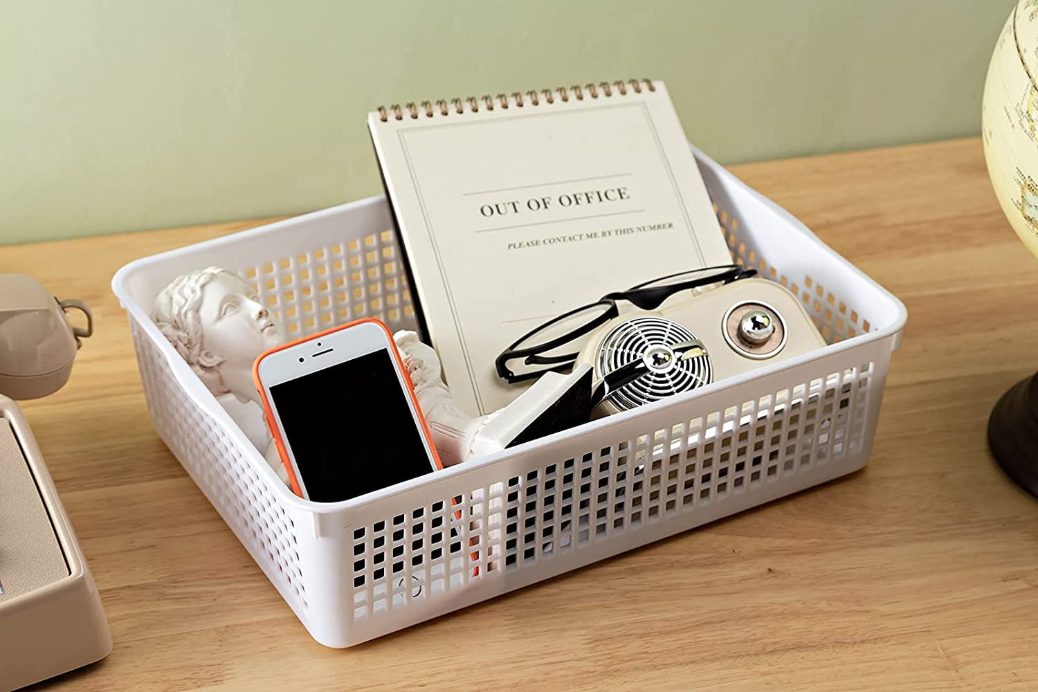 A4 Size Plastic Storage Basket, Desktop File Paper Letter Organizer ...