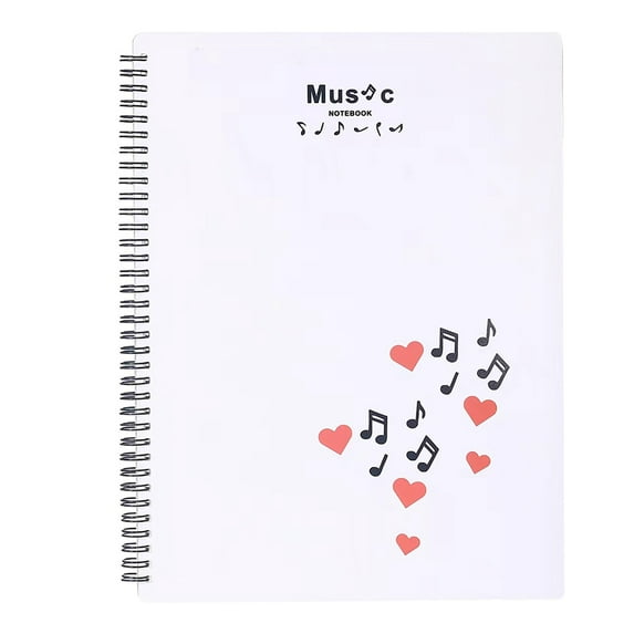 A4 Size Sheet Music Folder, 20 Sleeves Display 40 Pages Spiral Binder Organizer, Choir Folder Music Holder for Sheet Music Storage