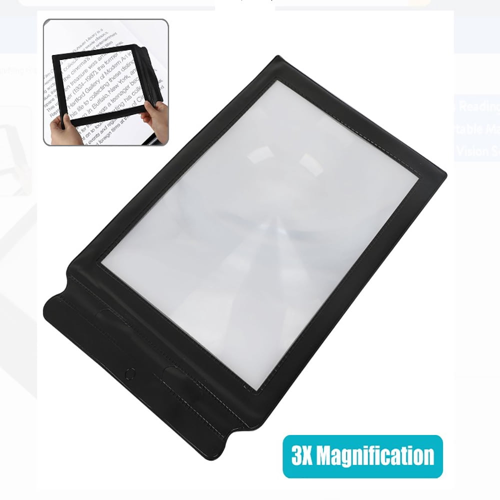 A4 Sized Page Sheet Magnifying Glass Reading Aid Lens, HandsFree Large