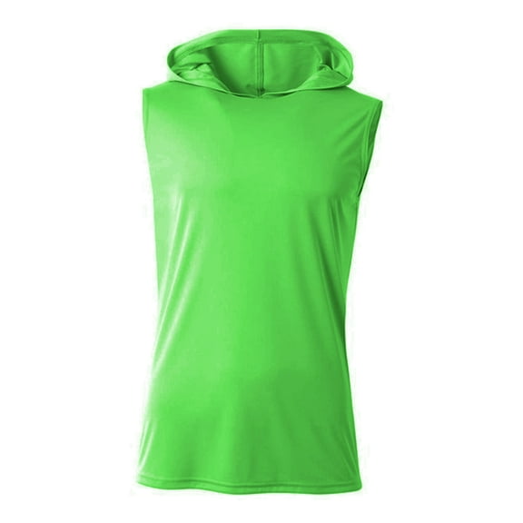 A4 N3410 Sleeveless Hooded Tee For Adult Size Male