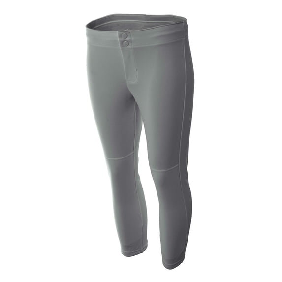 A4 Softball Pant Stain Release and Odor Resistant for Easy Care For Womens Color Grey Size L