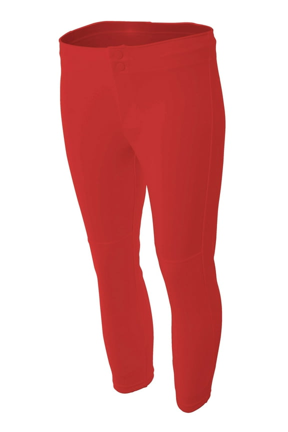 Softball Pant Stain Release and Odor Resistant for Easy Care For Womens Color Red Size 2XL