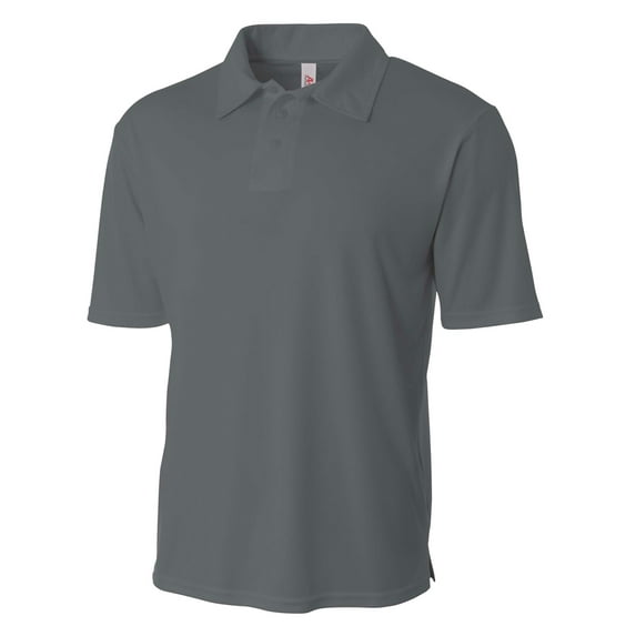 A4 Solid Interlock Polo For Men in Graphite | N3261