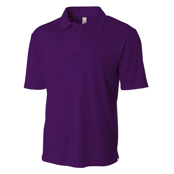 A4 Solid Interlock Polo For Men in Purple | N3261