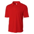 thumbnail image 1 of A4 Solid Interlock Polo For Men in Scarlet | N3261, 1 of 3