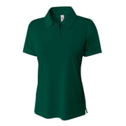 A4 Solid Interlock Polo For Women in Forest | NW3261