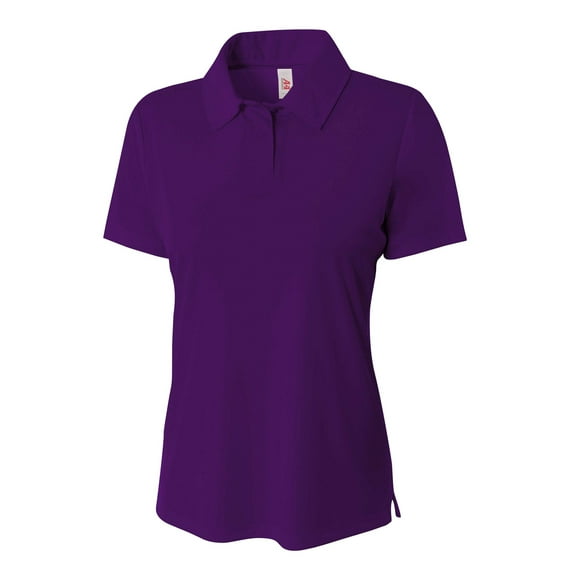 A4 Solid Interlock Polo For Women in Purple | NW3261