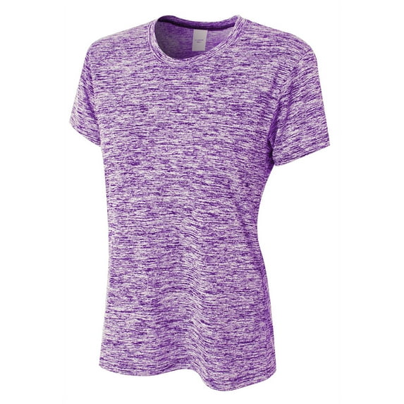 A4 Space Dye Tech Tee For Women in Purple NW3296