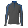 thumbnail image 1 of A4 Spartan Fleece Quarter Zip For Men in Graphite Royal | N4005, 1 of 3