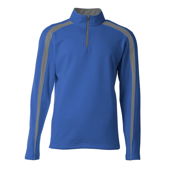 A4 Spartan Fleece Quarter Zip For Men in Royal/Graphite | N4005