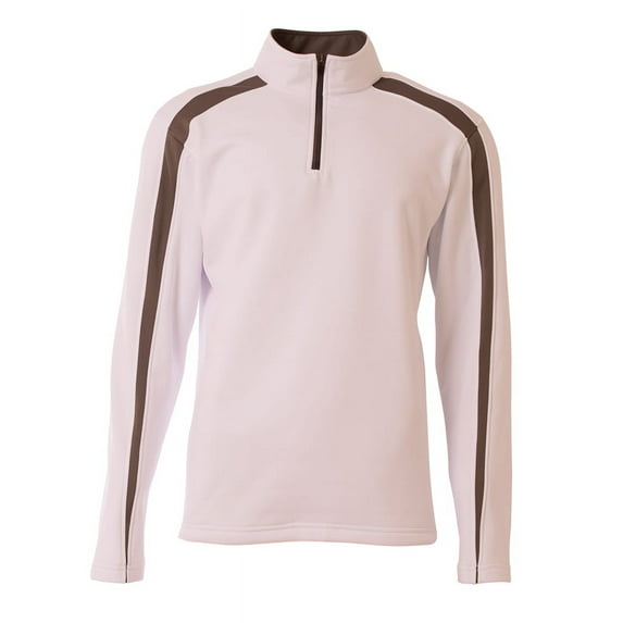 A4 Spartan Fleece Quarter Zip For Men in White/Graphite | N4005