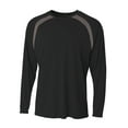thumbnail image 1 of A4 Spartan Long Sleeve Color Block Crew For Men in Black/Graphite | N3003, 1 of 1
