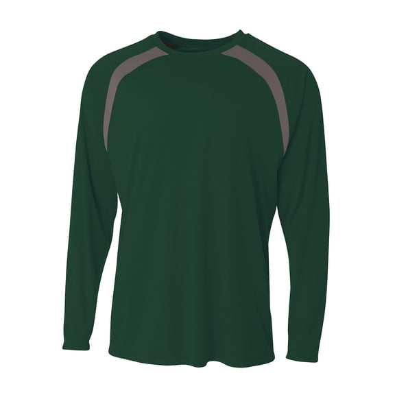 A4 Spartan Long Sleeve Color Block Crew