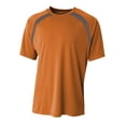 thumbnail image 1 of A4 Spartan Short Sleeve Color Block Crew For Men in Orange/Gph | N3001, 1 of 3
