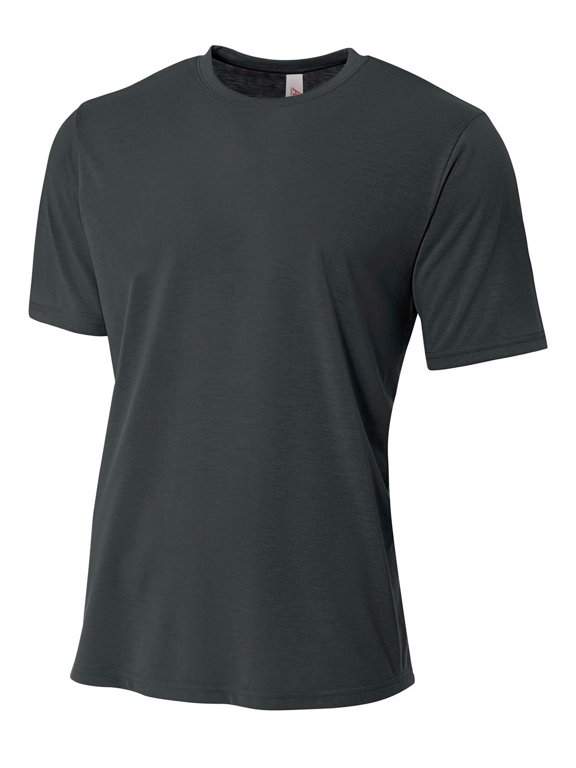 Spun Poly Tee For Men in Graphite N3264