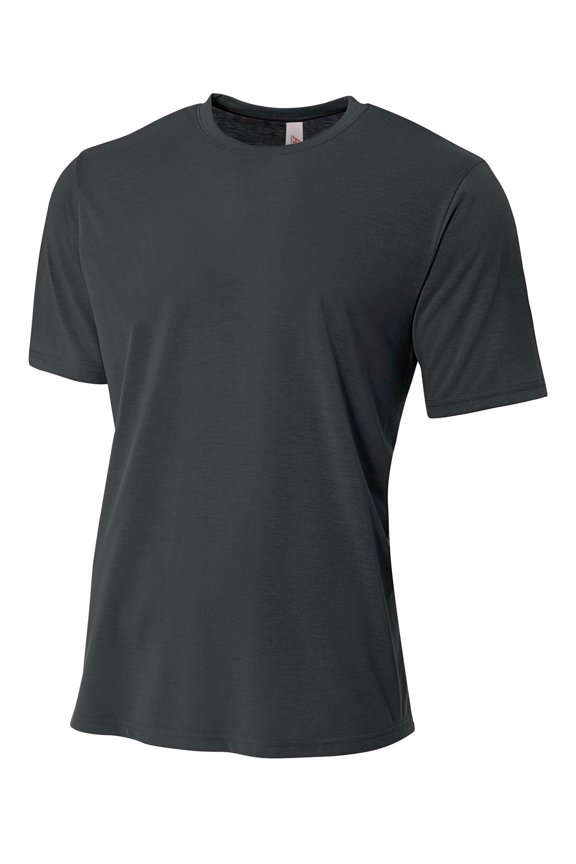 Spun Poly Tee For Men in Graphite N3264
