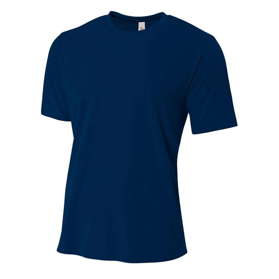 A4 Spun Poly Tee For Men in Navy | N3264