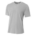thumbnail image 1 of A4 Spun Poly Tee For Men in Silver | N3264, 1 of 2