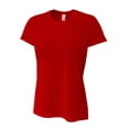 thumbnail image 1 of A4 Spun Poly Tee For Women in Scarlet | NW3264, 1 of 3