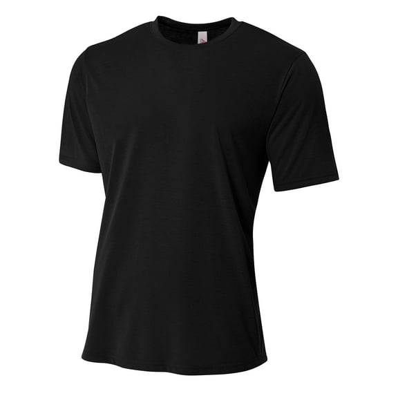 A4 Spun Poly Tee For Youth Male in Black NB3264