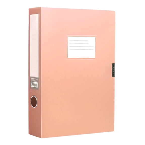 A4 Storage File Boxes Archives Cases,Large Capacity Plastic Archives Cases With Lid 3.5cm Foldable Plastic File Folder, File Folder Organizer For Office And Homes Beige