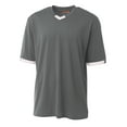 thumbnail image 1 of A4 Stretch Pro Baseball Jersey For Men in Graphite/White | N3011, 1 of 3