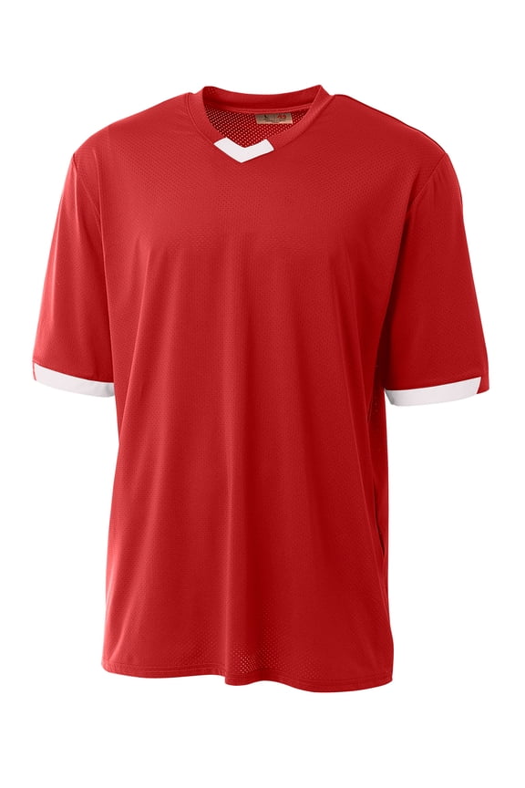 Stretch Pro Baseball Jersey For Men in Scarlet/White | N3011