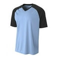 thumbnail image 1 of A4 Strike Raglan Tee For Men in Lt Blue/Blk N3373, 1 of 3