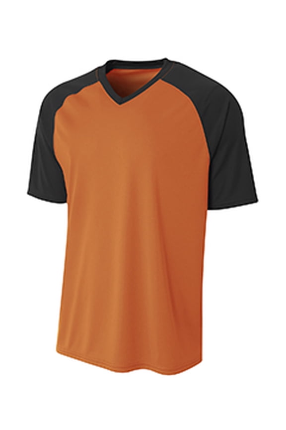 Strike Raglan Tee For Men in Orange/Black N3373