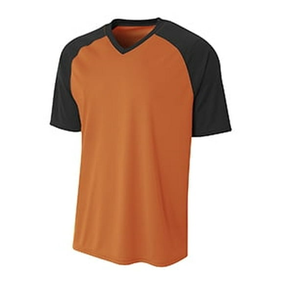 A4 Strike Raglan Tee For Men in Orange/Black N3373