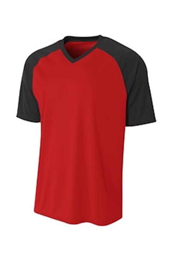 Strike Raglan Tee For Youth Male in Scarlet/Black NB3373