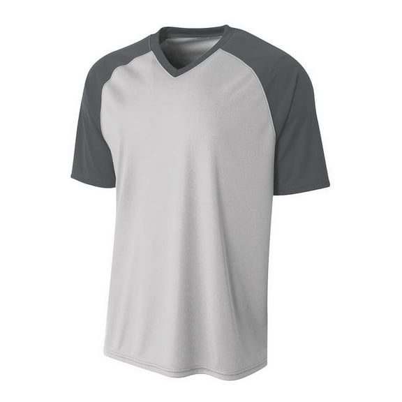 A4 Strike Raglan Tee For Men in Silver/Graphite | N3373