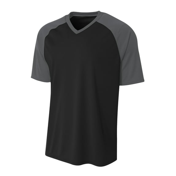 A4 Strike Raglan Tee For Youth Male in Black/Graphite NB3373