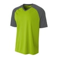 thumbnail image 1 of A4 Strike Raglan Tee For Youth Male in Lime/Graphite NB3373, 1 of 3