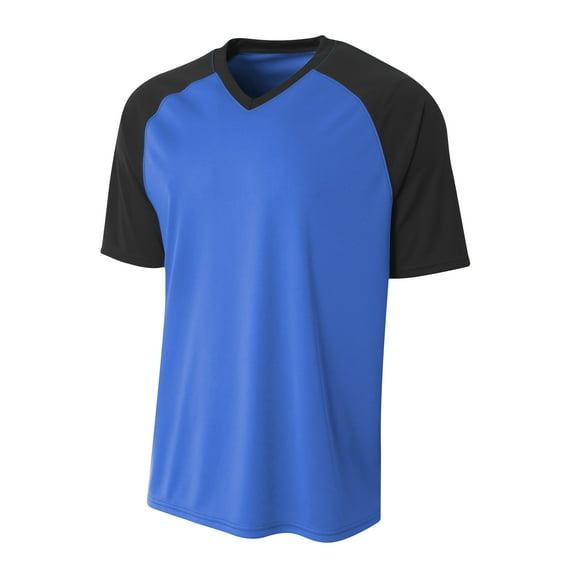 A4 Strike Raglan Tee For Youth Male in Royal/Black | NB3373