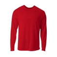 thumbnail image 1 of A4 SureColor Long Sleeve Cationic Tee Stain Release and Odor Resistant for Easy Care For Boys Color Scarlet Size M, 1 of 2