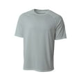 thumbnail image 1 of A4 SureColor Short Sleeve Cationic Tee Stain Release and Odor Resistant for Easy Care For Boys Color Silver Size S, 1 of 2