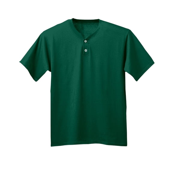 A4 Tek 2-Button Henley For Men in Forest | N3143
