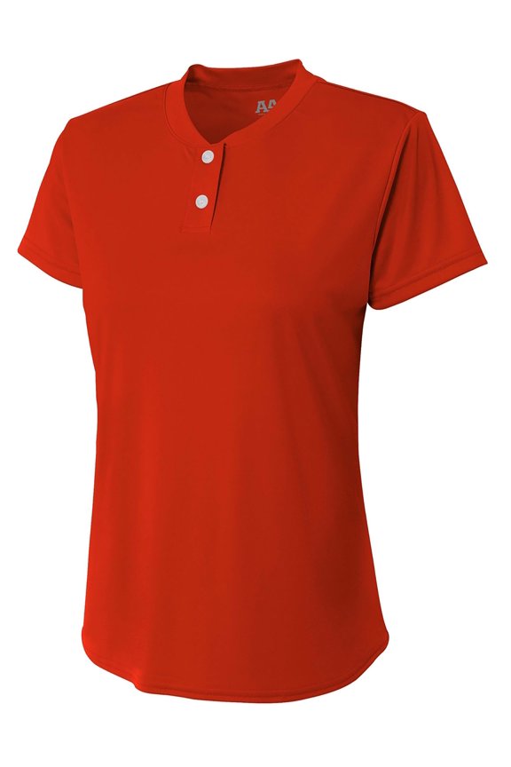 Tek 2-Button Henley For Women in Athletic Orange | NW3143