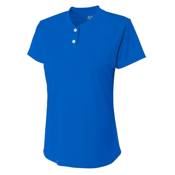 A4 Tek 2-Button Henley For Women in Royal | NW3143