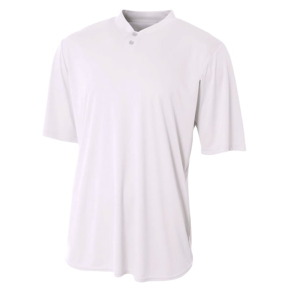A4 Tek 2-Button Henley For Youth Male in White | NB3143