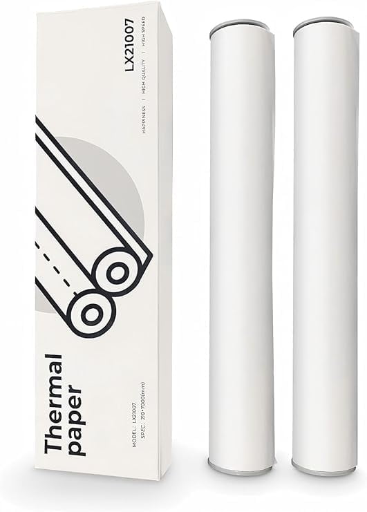 A4 Thermal Paper Rolls for HPRT MT810 & POOOLITECH Portable Printer High Definition 50 Sheets Compatible with Other Thermal Printers (2 Rolls | 8.3''x23')