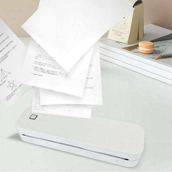 A4 Thermal Printer Bluetooth Pocket Photo Document Printer 203DPI Printing Wireless Inkless Thermal Printer