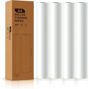 A4 Thermal Printer Paper 4 Roll, 8.3 inches Wide, Fax Paper, Compatible with PeriPage A40, M08F, MT810 and Other Portable Thermal Printers (4 Rolls | 8.3''x23')