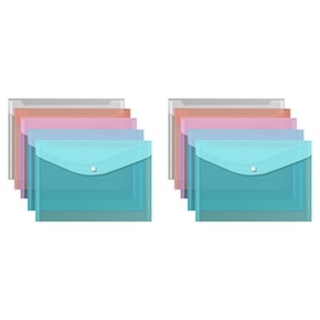 A4 Thick File Folder, Plastic Envelopes with Snap Closure, Plastic File Folder, Smooth Surface File Folders, Plastic Pocket Folders, Filing Folders, File Storage Folders 2Pcs (Random Color)