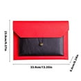 thumbnail image 1 of A4 Thickened Leather Snap Closure Document Bag, Watertight Business Briefcase and File Folder for Office, Professional File Folder with Multiple Pockets for Laptops and Papers, 1 of 4