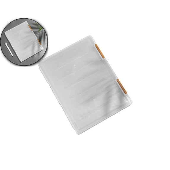 A4 Thin Plastic Document Storage Box with Lid, A4 Transparent Plastic Storage Box Clear Document File Organizer Case for Office