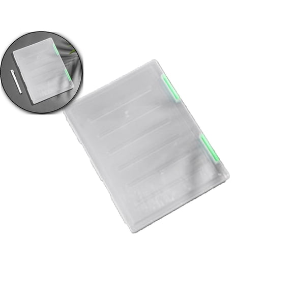 A4 Thin Plastic Document Storage Box with Lid, A4 Transparent Plastic Storage Box Clear Document File Organizer Case for Office