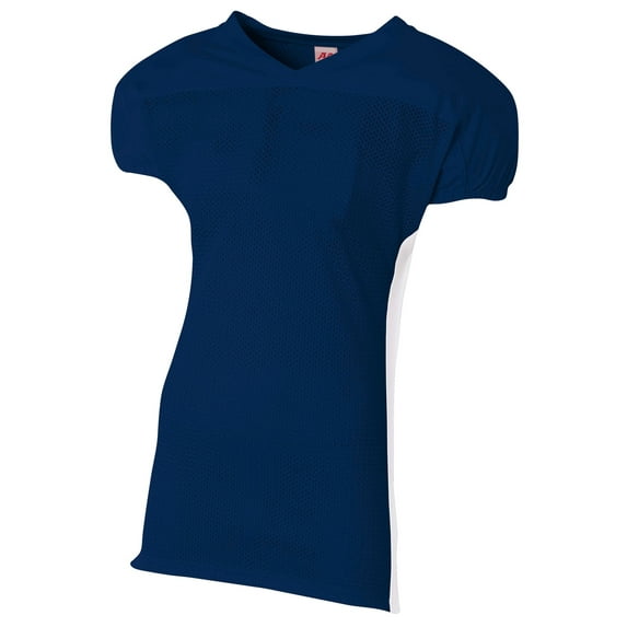 A4 Titan 4-Way Stretch Football Jersey For Youth Male in Navy/White | NB4205